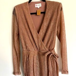 Sparkly pink wrap dress